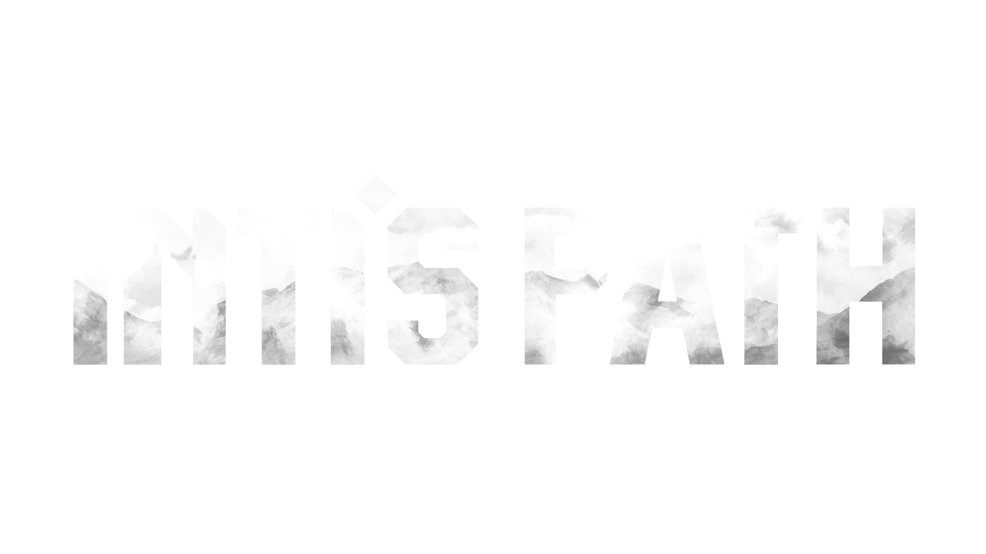 Inti's Path key art — the game's title set in tall stone-cut letterforms filled with misted Andean mountain ranges.